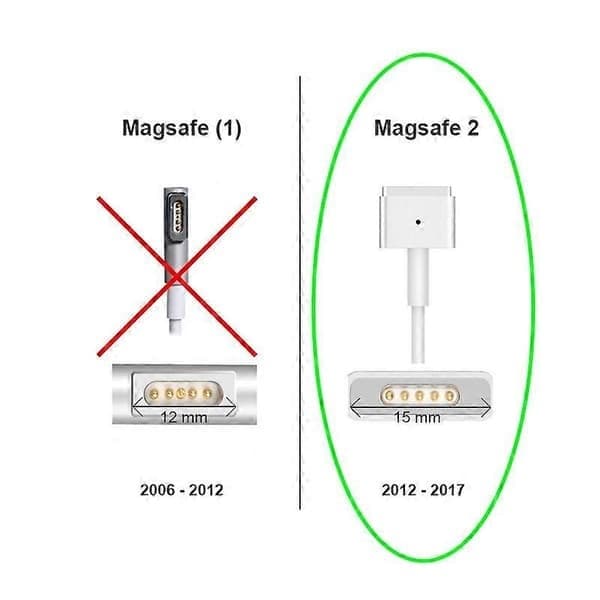 Apple Macbook Magsafe 2 Lader, 45 W, Kompatibel med Macbook Air