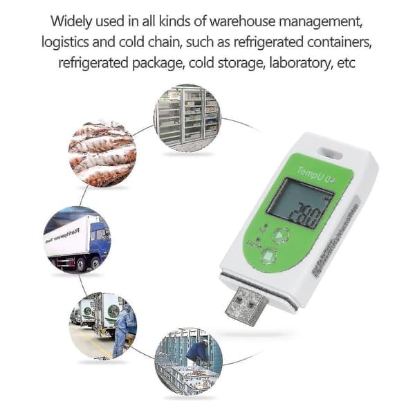Datalogger Återanvändbar USB Temperaturdatalogger Termometer med 32 000 Inspelningskapacitet