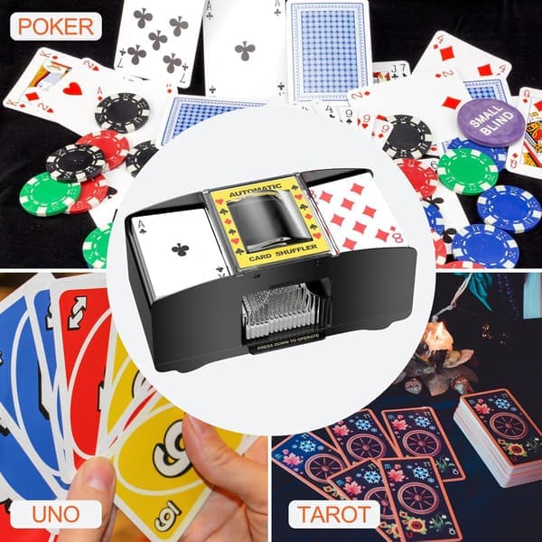Elektronisk kortblander, automatisk kortblander, til UNO, Poker, Blackjack, Texas Hold'em