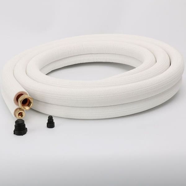 3/8-5/8 Tommers Tilkoblingsslange for Klimaanlegg, Hvit Preget Isolasjon, 5 M