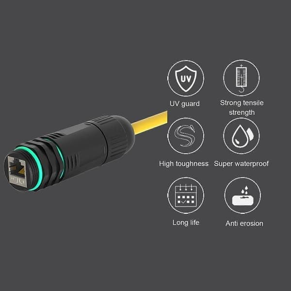 RJ45-stik til Starlink IP68 Vandtæt Hun til Hun Ethernet-kobling Ethernet-kabelforlængeradapter til Cat5e