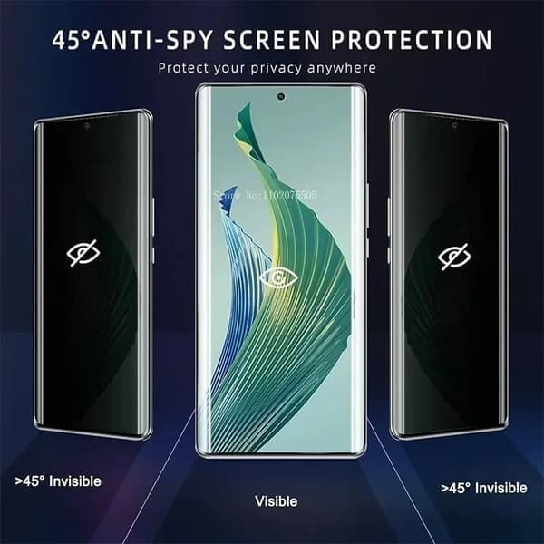 2-pack Anti-spy Full Coverage Hydrogel-film kompatibel med Honor Magic 6 5 4 Lite 6 Ultimate 6 7 Pro X9b, Magic 6 Ultimate, Hydrogel-film Magic 6 Ultimate Hydrogel Film