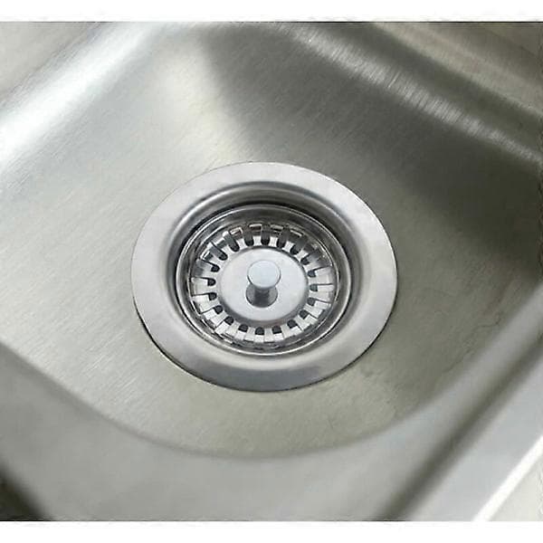Vaskavløp uten overløp rustfritt stål kurv 110 mm 1\", rustfritt stål + ABS avløp + kurv