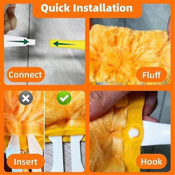30-pack 360 Dusters Refills för Swiffer Dusters, Heavy Duster Kit Dusters Refills med 1 H