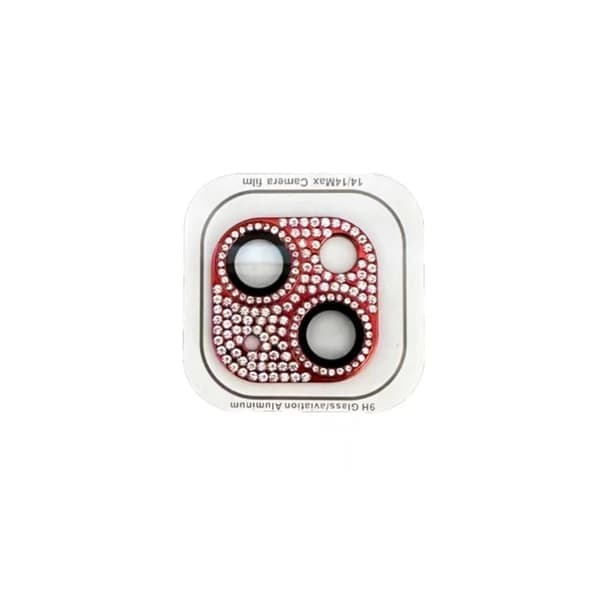 Lyxigt linsskydd för kamera kompatibelt med iPhone 14 13 12 15 Pro Max Mini 14 Plus, metall med glitterdiamanter, silver, 14 Plus silver 14  14plus