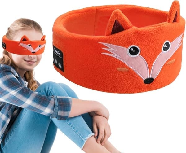 Sovehodetelefoner / Sovemaske med Bluetooth-hodetelefoner Oransje