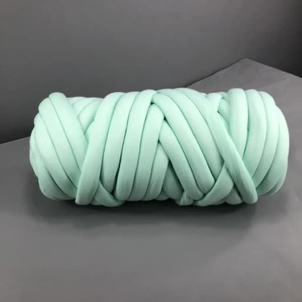 450g DIY Tykt Blødt og Fluffy Armstrikkegarn, Grønt Tykt Garn
