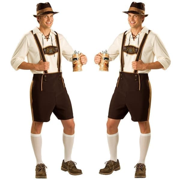 Herrarnas tyska bayerska Oktoberfest-kostymset, storlek M M
