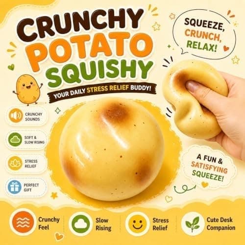Rapea peruna-squishy helmellätäytteellä, Rapeat peruna-squishyt, Peruna Potato