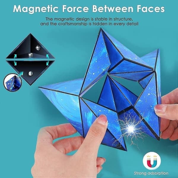 Magisk terning, magisk puslespilsterning, transformerende terninger, magisk stjerneterning, 3D puslespil magiske terninger, speed cube, infinity cube, puslespil magisk terning