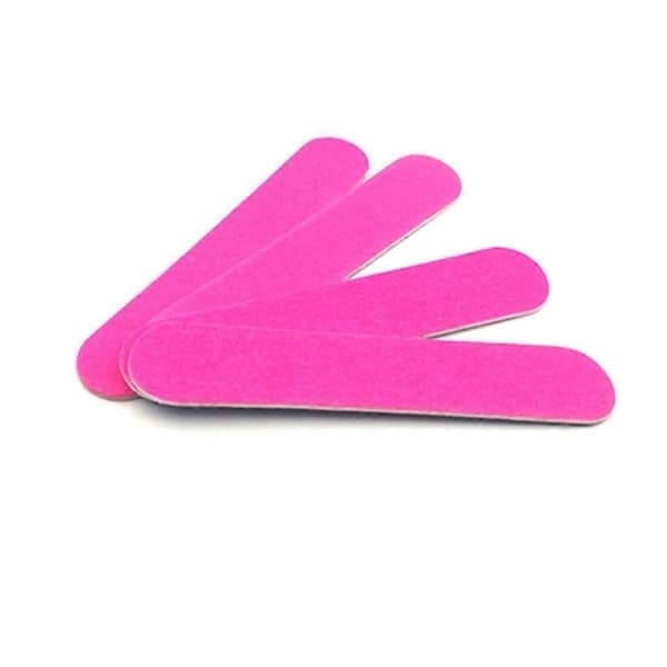 Mini neglefiler i bulk, 100 stk. engangs dobbeltsidige smergelfiler i reisestørrelse for menn, kvinner, barn (5 cm)