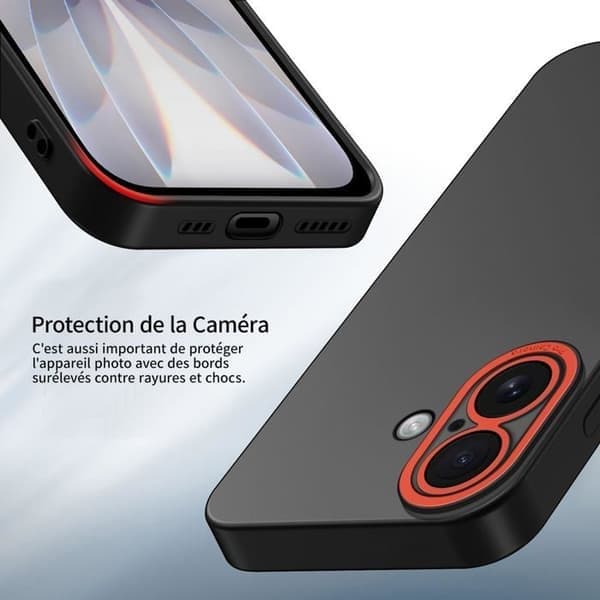 Puhelinkotelo iPhone 17:lle, iskunkestävä, TPU, musta iPhone 17 Noir