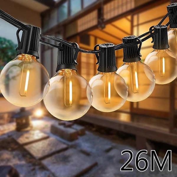 Dæmpbare LED G40 udendørs lyskæder til terrasse, have, fest, bryllup, 7M 11 Bulb US plug 110V
