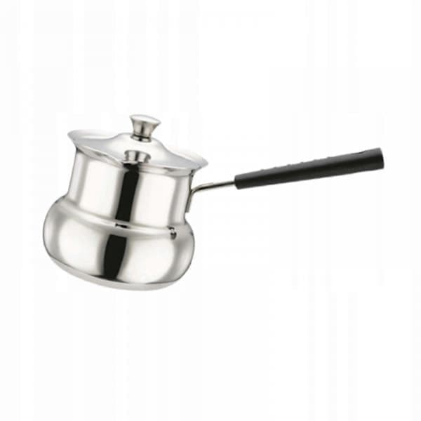 Tyrkisk kaffekanne for induksjonstopper med håndtak, trommelformet, 180 ml