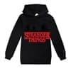 Stranger Things Hettegenser Genser Utendørs Svart 160cm for Gutter, Svart, Størrelse 160cm Black 160cm