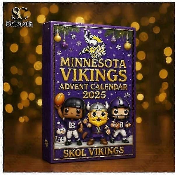 Minnesota Vikings Julekalender Blind Box Juletræsornament Akrylvedhæng