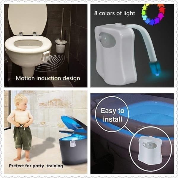 Den originale toalettnattlampen, morsom baderomsbelysning