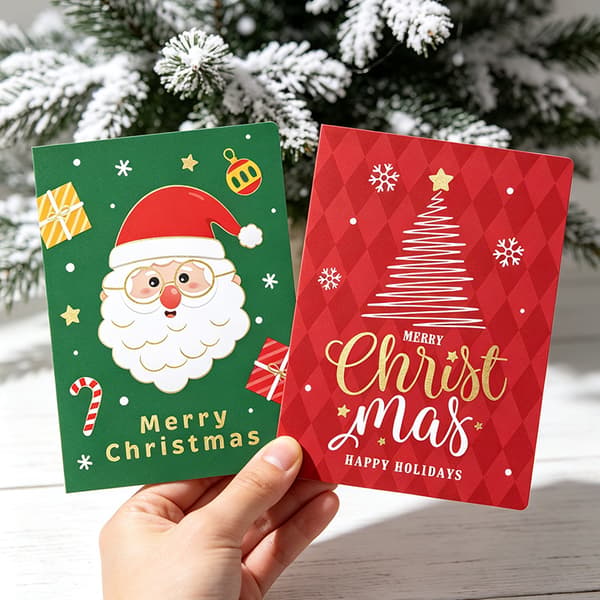 God Jul Gratulasjonskortsett med Konvolutter - 9-paknings Kortsett 9pc Card Set