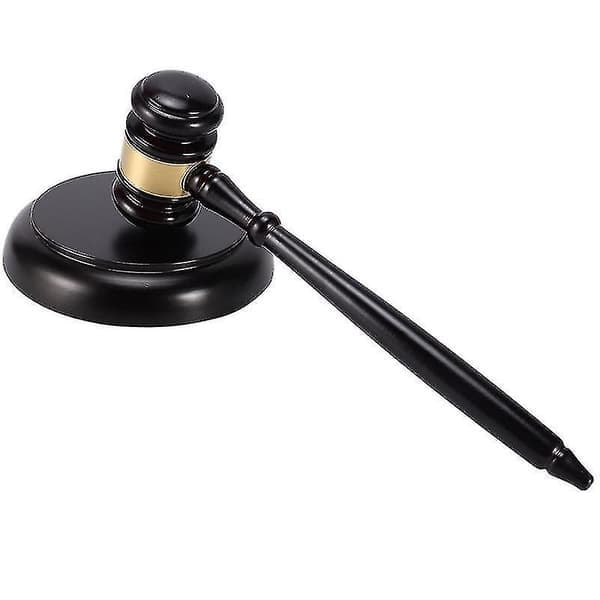 Tregavel med lydblokk for advokat, dommer, auksjon, håndverk