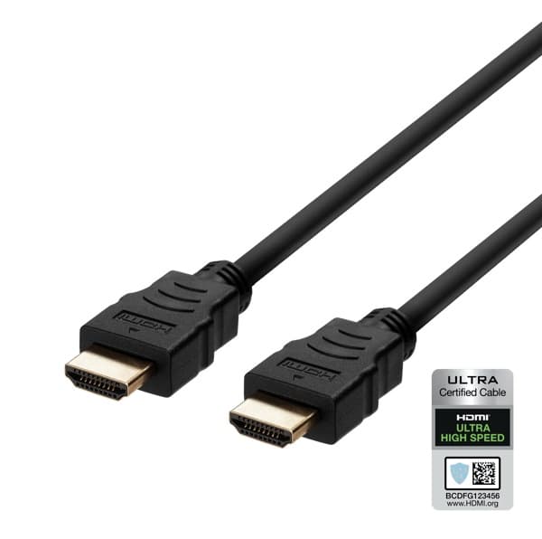ULTRA-nopeä HDMI-kaapeli, 48 Gbps, 3m, musta