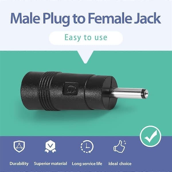 3.0mmx1.1mm hann til 5.5mmx2.1mm hunn DC strømkontakt