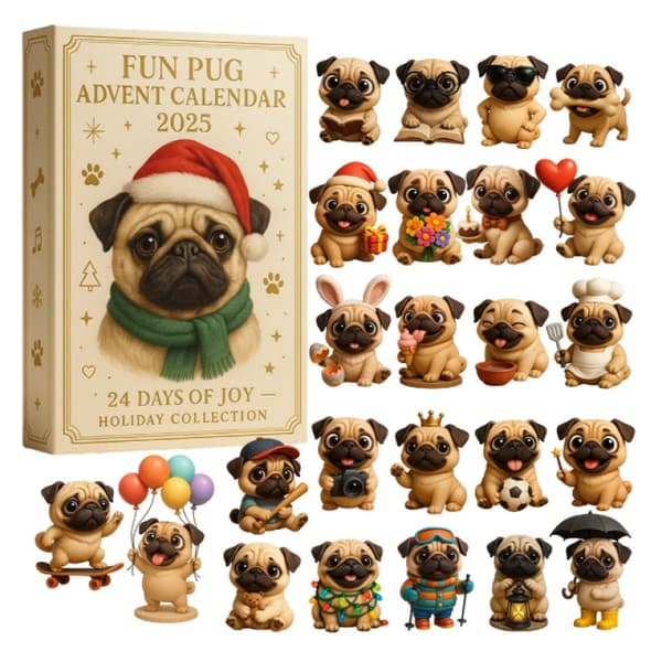 Mops Julekalender 24 Dager - Mops Mysterium Pug Mystery