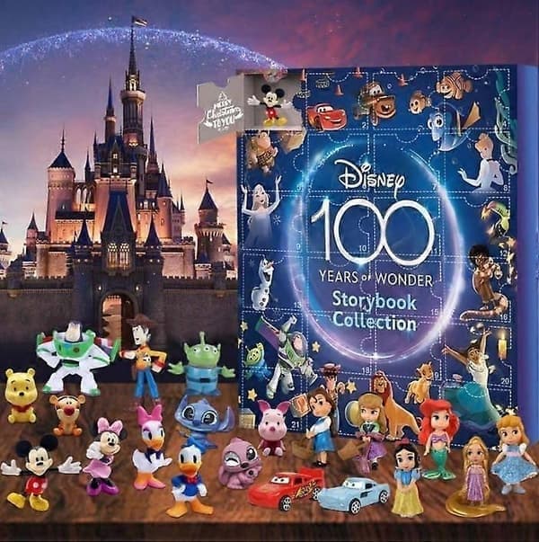 Julekalender, 2026 Anime Disney Tilbehør Julekalender Mickey Mouse Figur Dukke 24-dages nedtællingskalender