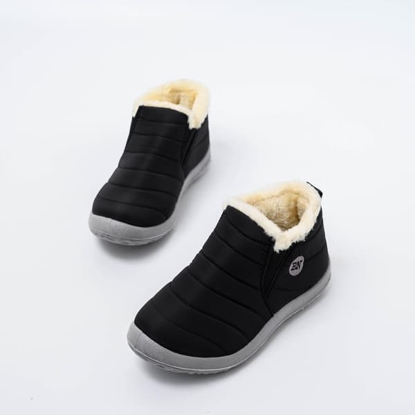 Lette vintersko for menn, vanntette vintersko, plus size 47, unisex, svart, størrelse 42 Black 42