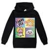 LANKYBOX Børne 3D Print Hættetrøje Pullover Sweatshirts med Lomme, Sort, Størrelse 140cm black 140cm