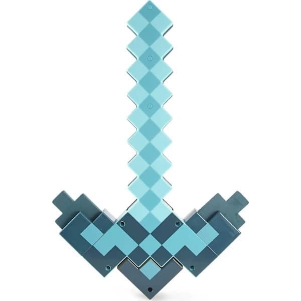 Minecraft Leketøysverd og Hakke, Minecraft Spilltransformasjon Praktisk Klassisk Utgave, Perfekt, Blå Blue