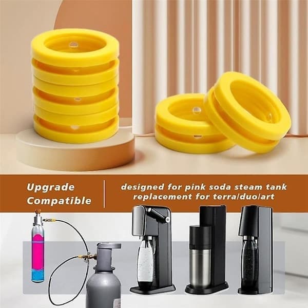 O-ringar för byte av koldioxidcylindrar i läskmaskiner, 5-pack, packningar lämpliga för den nya SodaStream-modellen