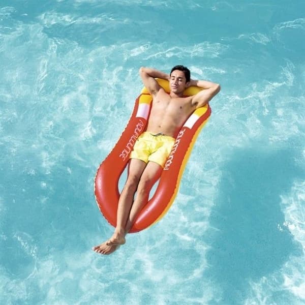 Madras, BESTWAY, Aqualounge, Halvt nedsænket, 160 x 84 cm, Behagelig i poolen
