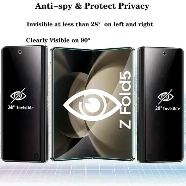 Hydrogel-skjermbeskytter for Samsung Galaxy Z Fold 2, personvern, innside og front Inside and Front For Galaxy Z Fold 2
