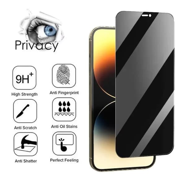 Skärmskydd i härdat glas för iPhone 16 Pro Max, Privacy, 3 Privacy + 1 Lins iPhone 16 Pro Max 3 Privacy 1 lens