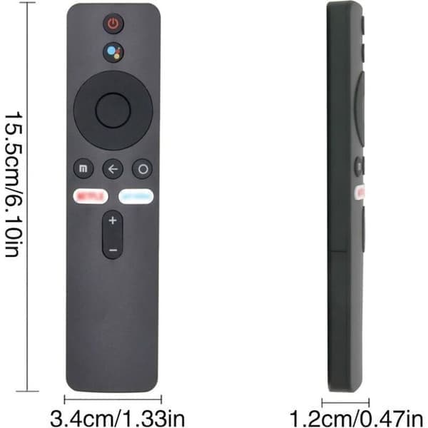 Erstatningsfjernkontroll for Xiaomi TV Stick / Xiaomi Box 4S 4K, kompatibel med Bluetooth og stemmestyring