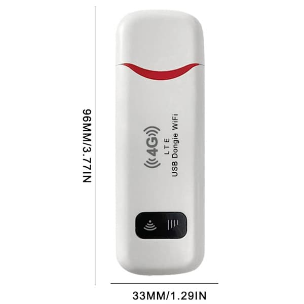 150 Mbps 4G LTE WIFI USB-dongel Mobilt bredbandsmodem Olåst SIM-kort P6W0