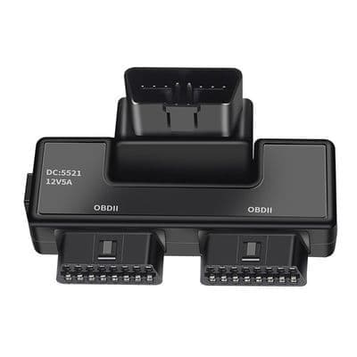 OBD2 16-bens OBD II Splitter med højhastigheds DC-transmissionsgrænseflade, 1 hanstik til 2 hunstik