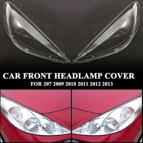 Bilfrontlyktbeskytter, for Peugeot 207 2009 2010 2011 2012 2013 Vanntett frontlyktdeksel venstre
