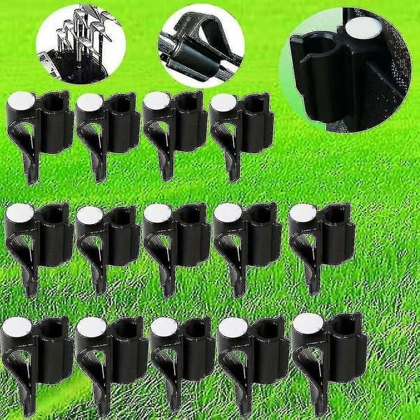 14 stk. Golfkølle-taskeklemmer til Putter Clip Holder Organizer Sort Putting Clip