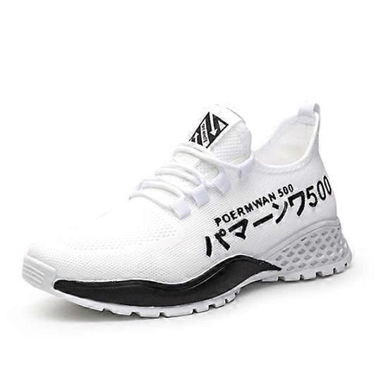 Sporty fritidssko for menn utendørs, hvit, størrelse 41 White 41