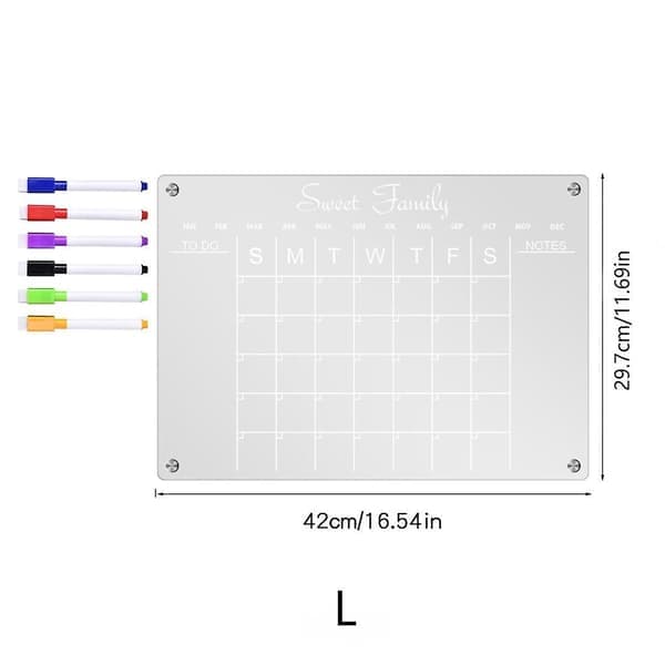 Magnetisk Ukentlig Planlegger Tavle Whiteboard Kjøleskapsmagnet Daglig Melding Planleggingstavle L 2 L 2