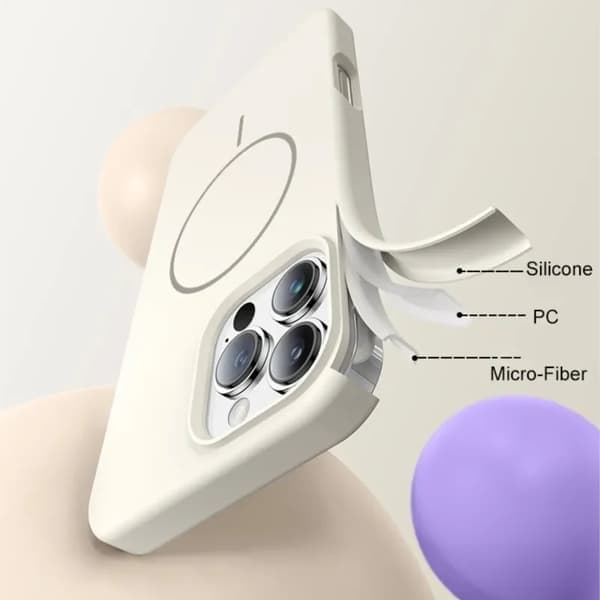 Flytande silikonskal för iPhone 15 Pro Max, MagSafe-kompatibelt, magnetiskt, blått Blue For iPhone 15Pro Max