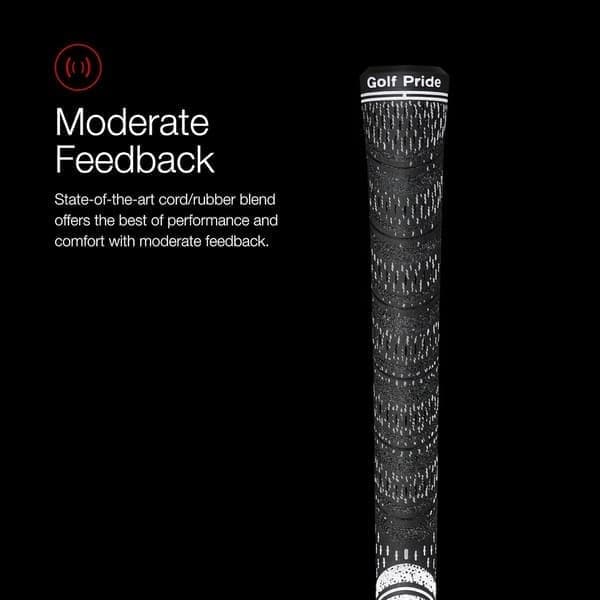 3-pack Golf Pride MCC Hybrid Grepp, Allväders Bomullssnöre Textur, Fuktavledande, Standard Svart
