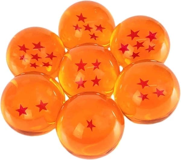 7 stk Dragon Ball-kuler, Dragon Balls 1 til 7 stjerner med gaveeske, samleobjekt for Dragonball Z-gave (diameter 4,3 cm)