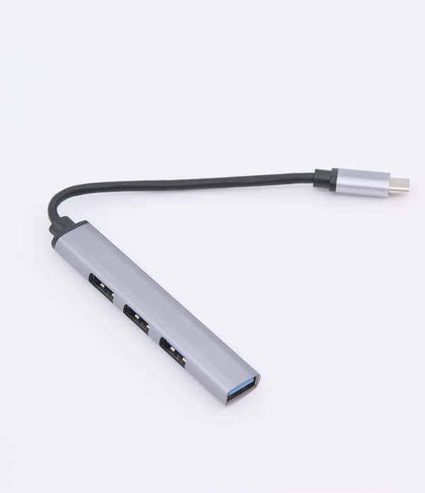 USB-hub, USB-C med 4 USB-porter, 5 Gbps