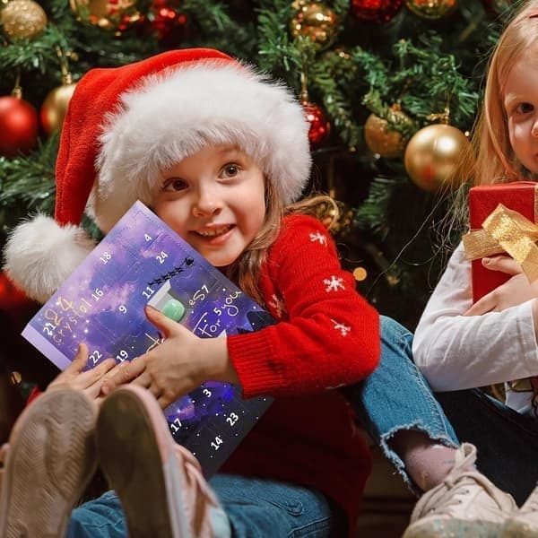 Adventskalender för barn med 24 stenar Julnedräkningskalender, Julklapp för barn, flickor, Sten-1 Stone-1