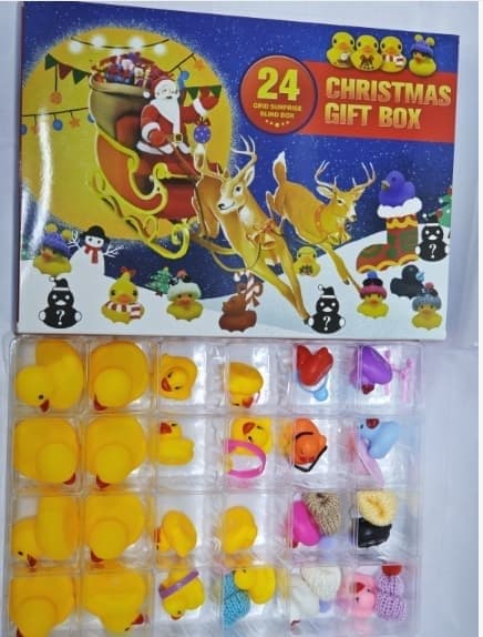 Gummiank 24-dagers adventskalender 2026, juleleker gaver til voksne barn jenter gutter