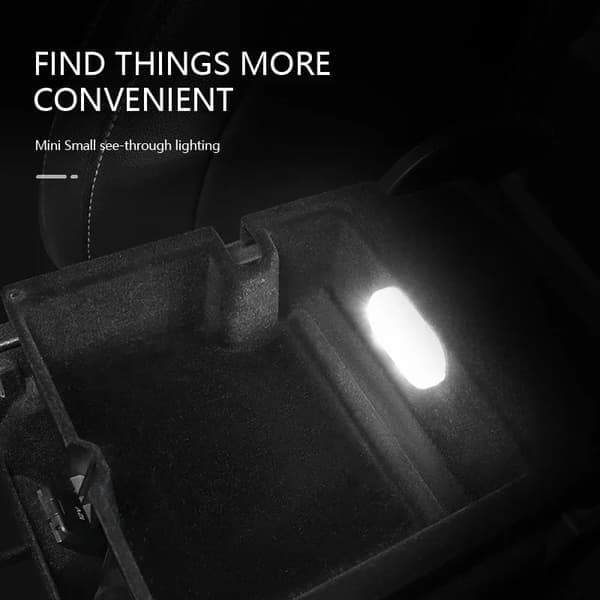 LED-touchlampa för bil, USB-uppladdningsbar magnetisk mini-läslampa för interiör, vit 2 st White 2pcs