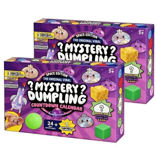 Dumpling Squishy Julekalender, 2026 Squishy Dumpling Mysterie Julekalender Nedtælling 24 Dage, til Angstdæmpning, Håndafslapningsgaver