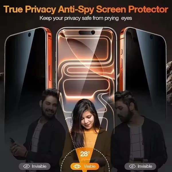 Skärmskydd för iPhone 17 Pro Max, Privacy, 3-pack insynsskyddande glas For iPhone 17Pro Max 3Pcs Privacy Glass
